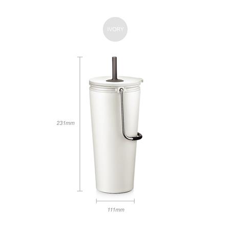 แก้วน้ำสุญญากาศพร้อมหลอด LOCKNLOCK TUMBLER 540 มล. สีขาว_5