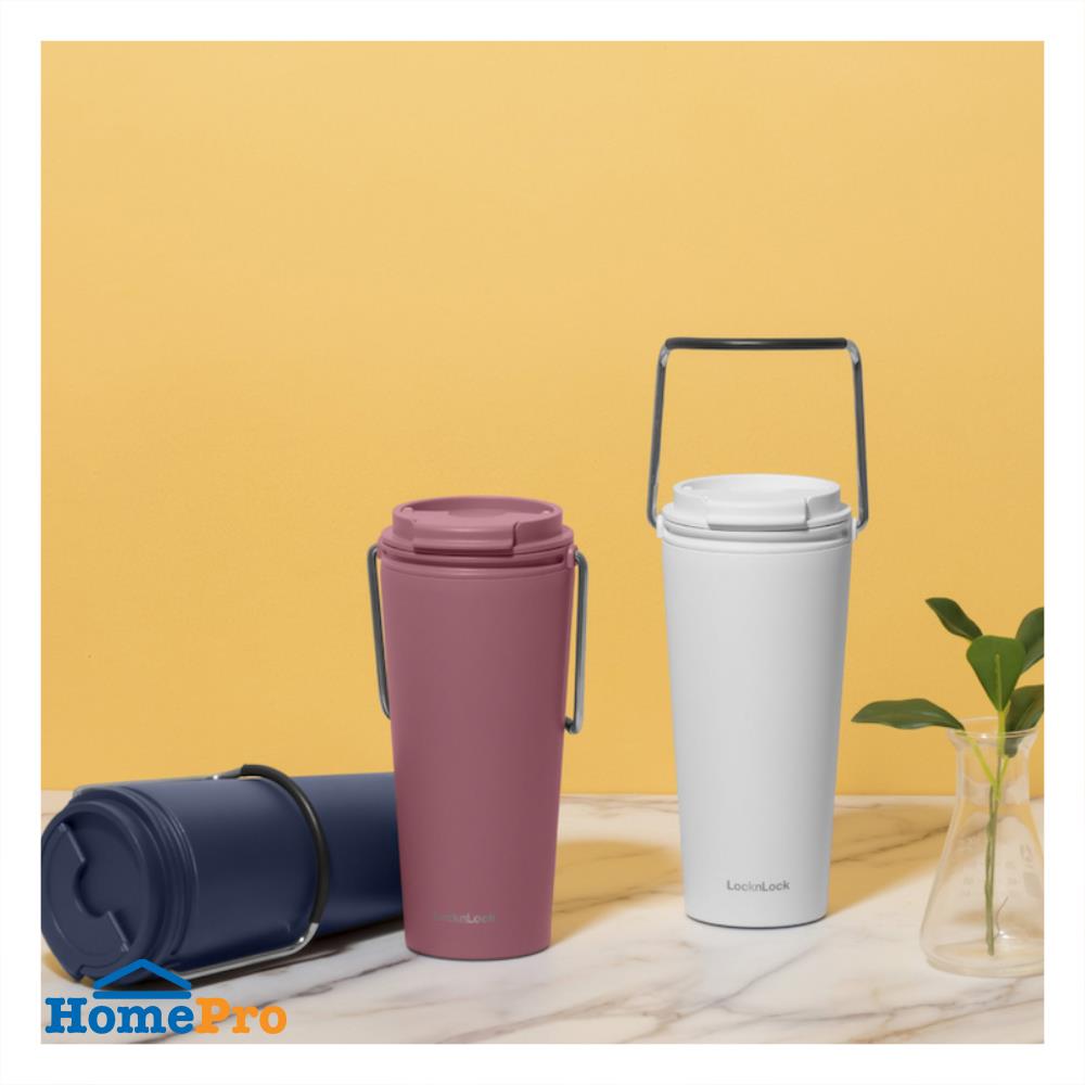 แก้วน้ำสุญญากาศ LOCKNLOCK TUMBLER 540 มล. สีขาว