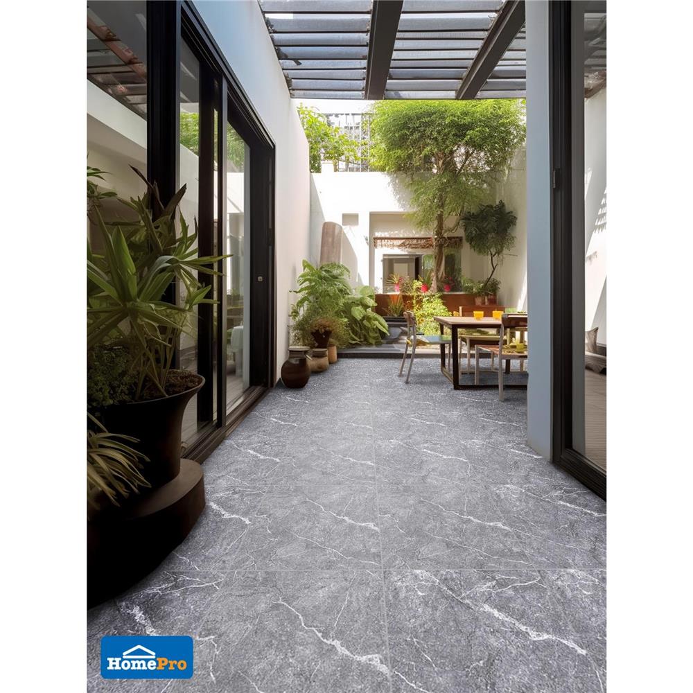 กระเบื้องพื้น 16x16 นิ้ว TARA เอโดม เทาอ่อน PM 0.96 ตร.ม.