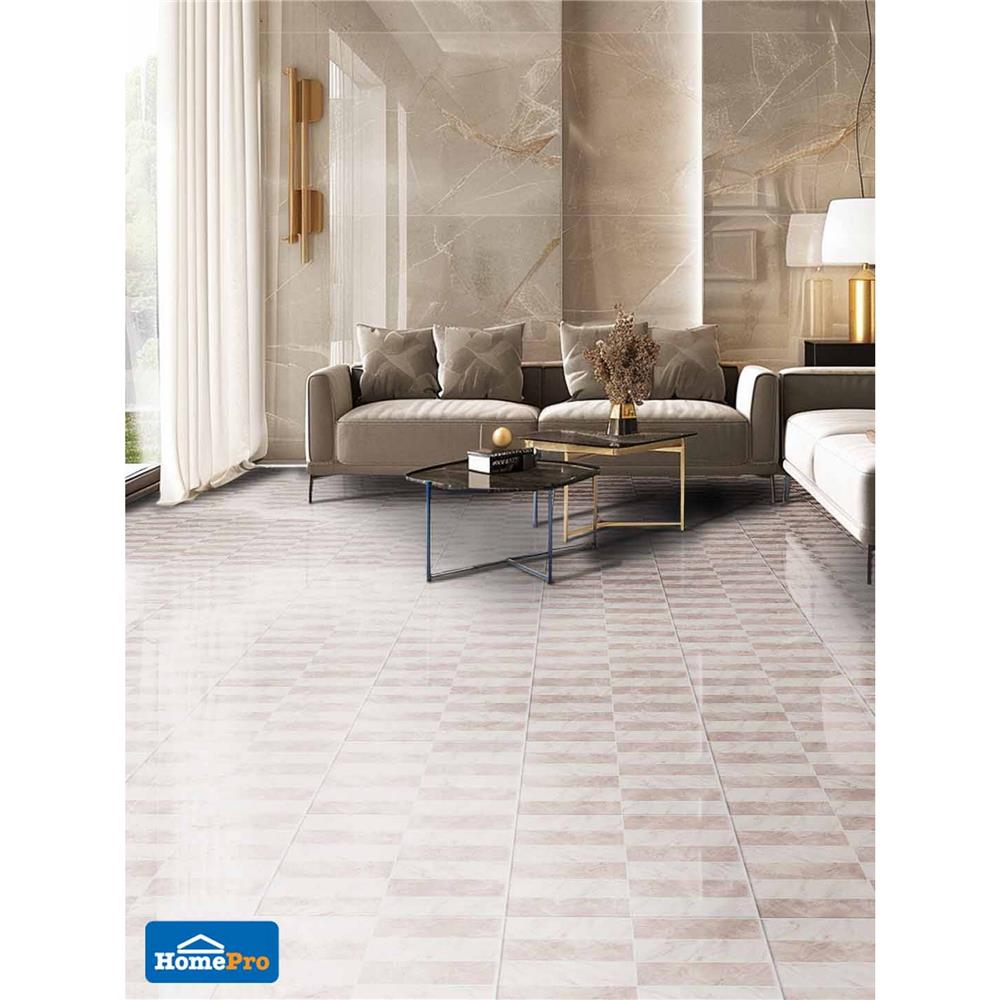 กระเบื้องพื้น 18x18 นิ้ว TARA มีเดียน เบจ PM 1 ตร.ม.