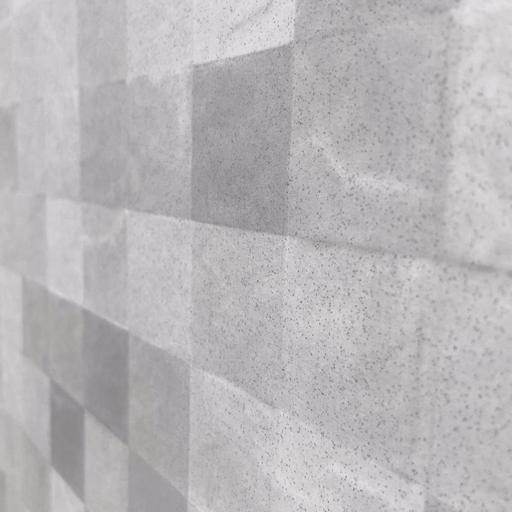 กระเบื้องพื้น 16x16 นิ้ว TARA กริดมิกซ์ เทา PM 0.96 ตร.ม.