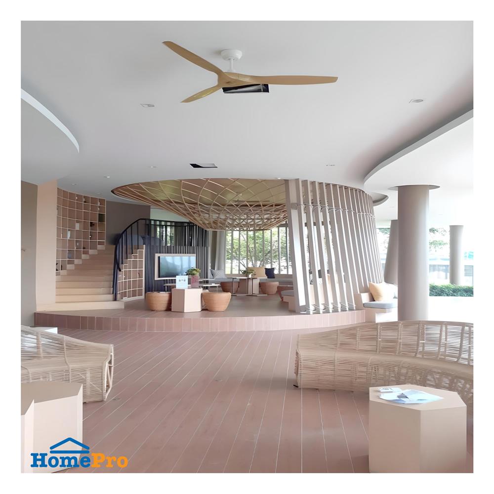 พัดลมไม่มีโคมไฟ MR.KEN 25-01731 60 นิ้ว สีขาว/น้ำตาล