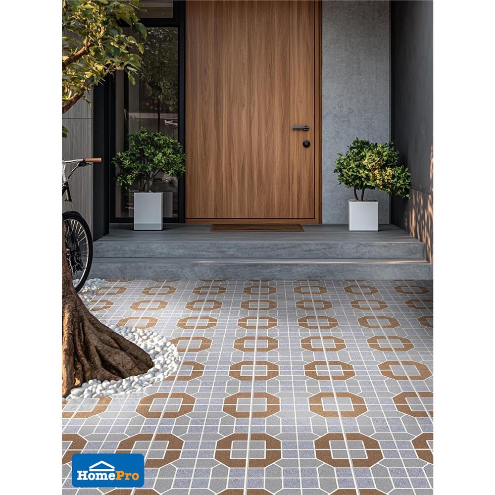 กระเบื้องพื้น 16x16 นิ้ว TARA ฮาการ์ น้ำตาล PM 0.96 ตร.ม.