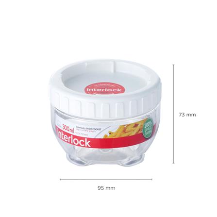 ขวดโหล PET ฝาเกลียว LOCKNLOCK INTERLOCK INL306W 0.3 ลิตร สีขาว/ใส_1