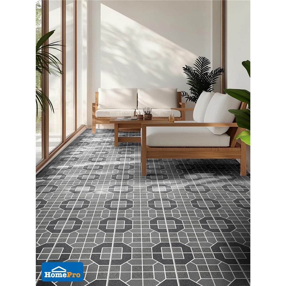 กระเบื้องพื้น 16x16 นิ้ว TARA ฮาการ์ เทา PM 0.96 ตร.ม.