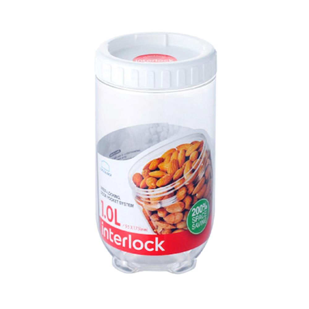 ขวดโหล PET ฝาเกลียว LOCKNLOCK INTERLOCK INL302W 1 ลิตร สีขาว/ใส