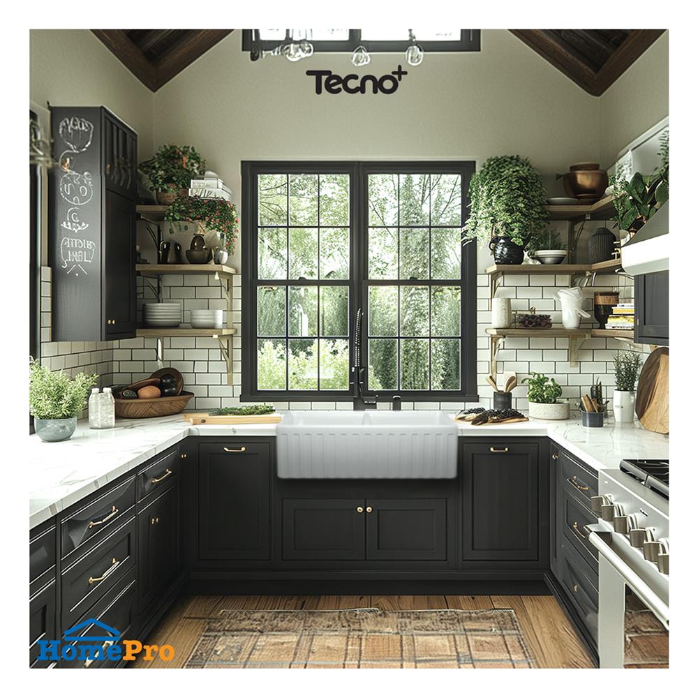 ซิงค์ฝัง 2 หลุม TECNOPLUS TNP 838457 C สีขาว