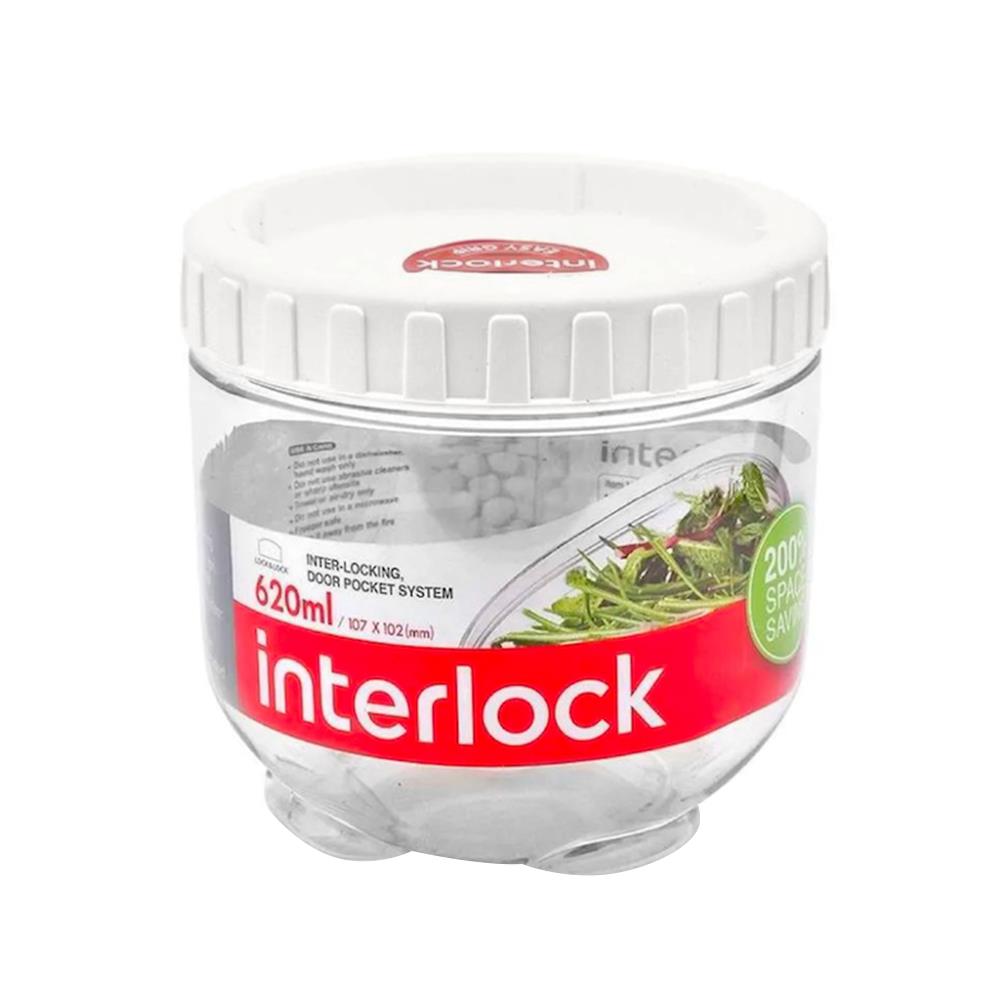 ขวดโหล PET ฝาเกลียว LOCKNLOCK INTERLOCK INL401W 0.6 ลิตร สีขาว/ใส