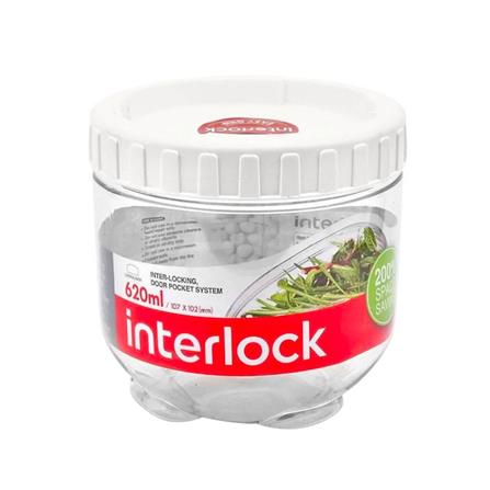 ขวดโหล PET ฝาเกลียว LOCKNLOCK INTERLOCK INL401W 0.6 ลิตร สีขาว/ใส_1