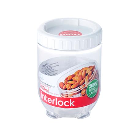 ขวดโหล PET ฝาเกลียว LOCKNLOCK INTERLOCK INL304W 0.7 ลิตร สีขาว/ใส_0