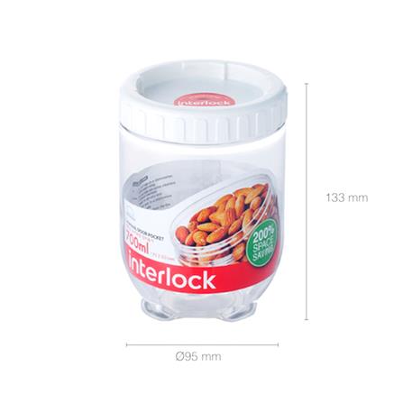 ขวดโหล PET ฝาเกลียว LOCKNLOCK INTERLOCK INL304W 0.7 ลิตร สีขาว/ใส_1
