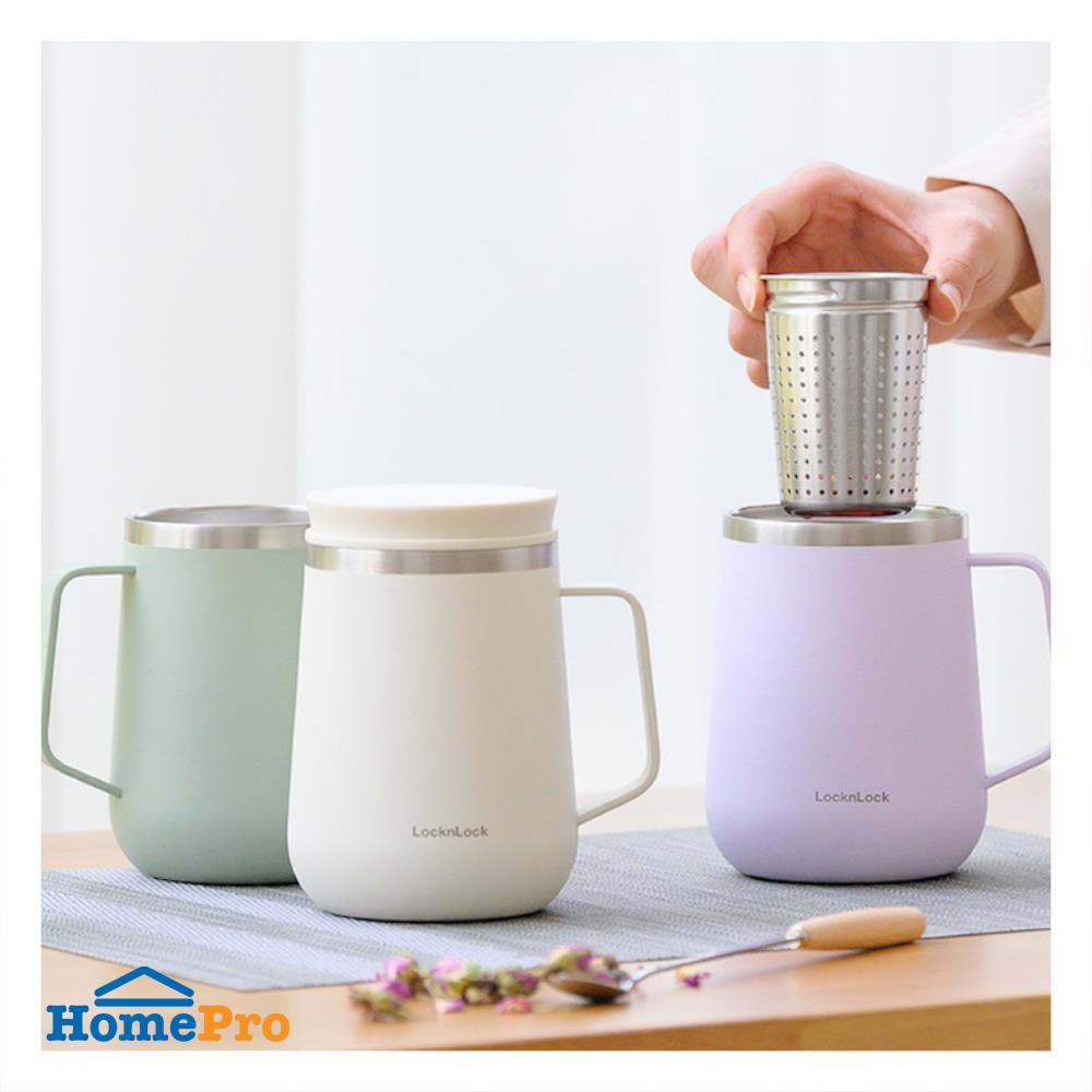 แก้วน้ำสเตนเลส LOCKNLOCK METRO TEA 0.4 ลิตร สีมิ้นต์