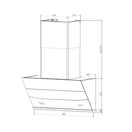 เครื่องดูดควันกระโจม TECNOPLUS TNP HD SLOPE 3 90 ซม._4