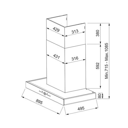 เครื่องดูดควันกระโจม FRANKE FT966NX 90 ซม._1
