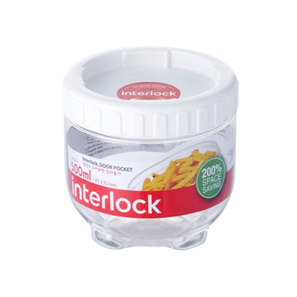 ขวดโหล PET ฝาเกลียว LOCKNLOCK INTERLOCK INL301W 0.5 ลิตร สีขาว/ใส
