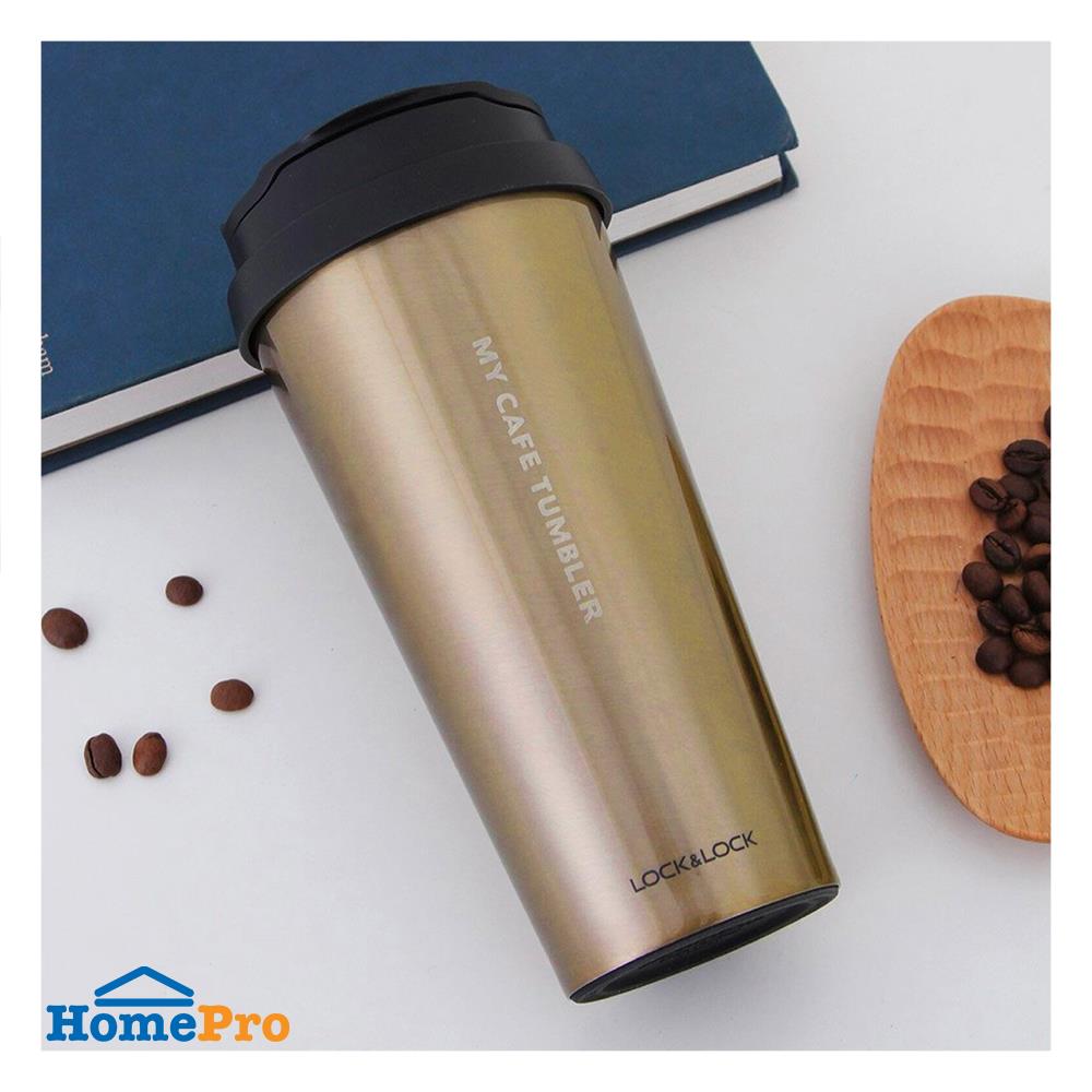 กระติกสุญญากาศ LOCKNLOCK CLIP TUMBLER 0.54 ลิตร สีทอง
