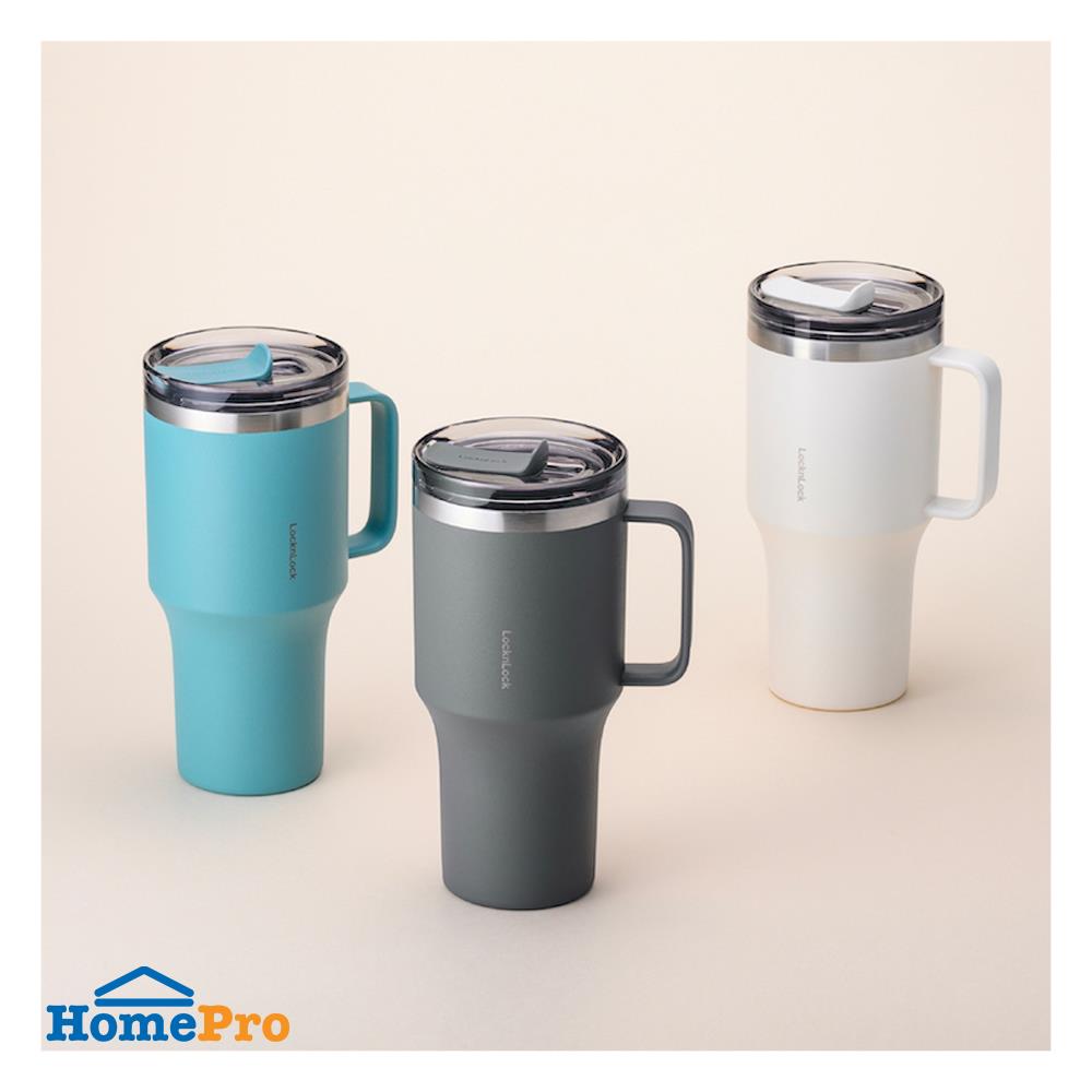 กระติกสุญญากาศ LOCKNLOCK METRO KING 0.82 ลิตร สีฟ้า