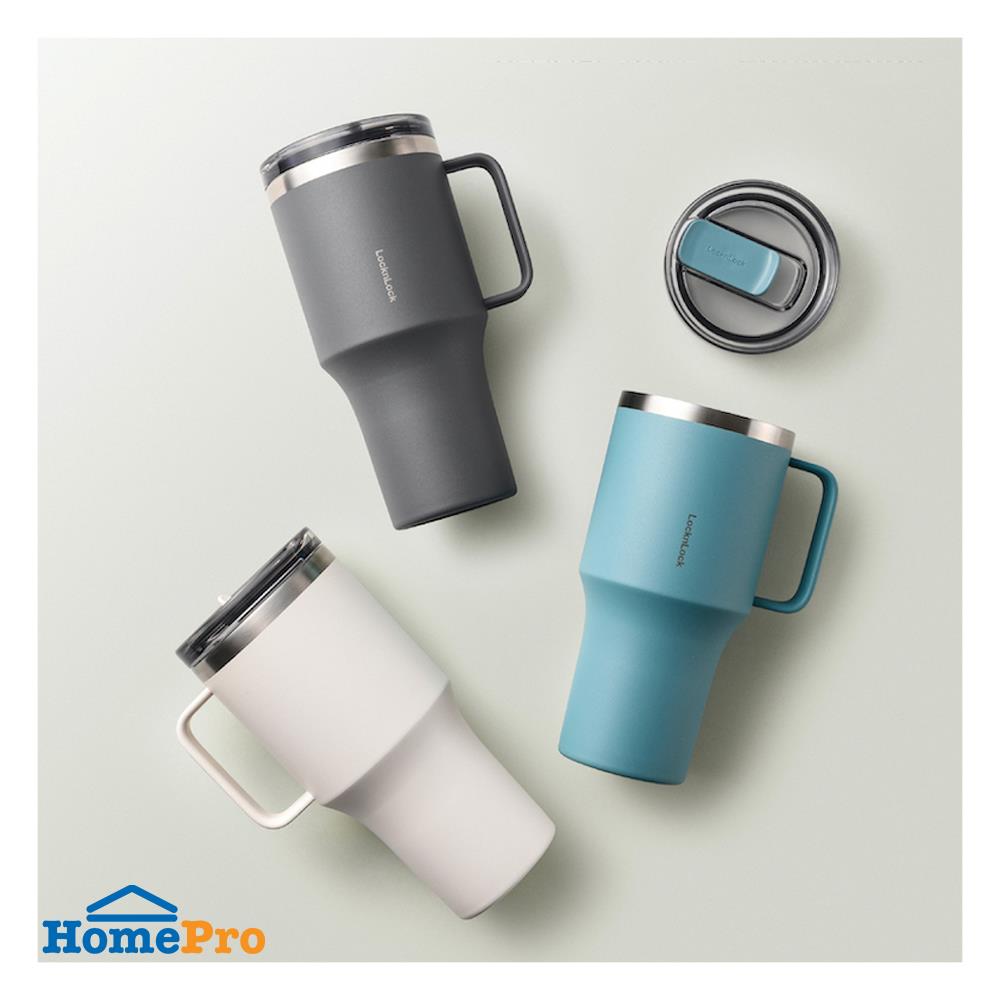 กระติกสุญญากาศ LOCKNLOCK METRO KING 0.82 ลิตร สีฟ้า