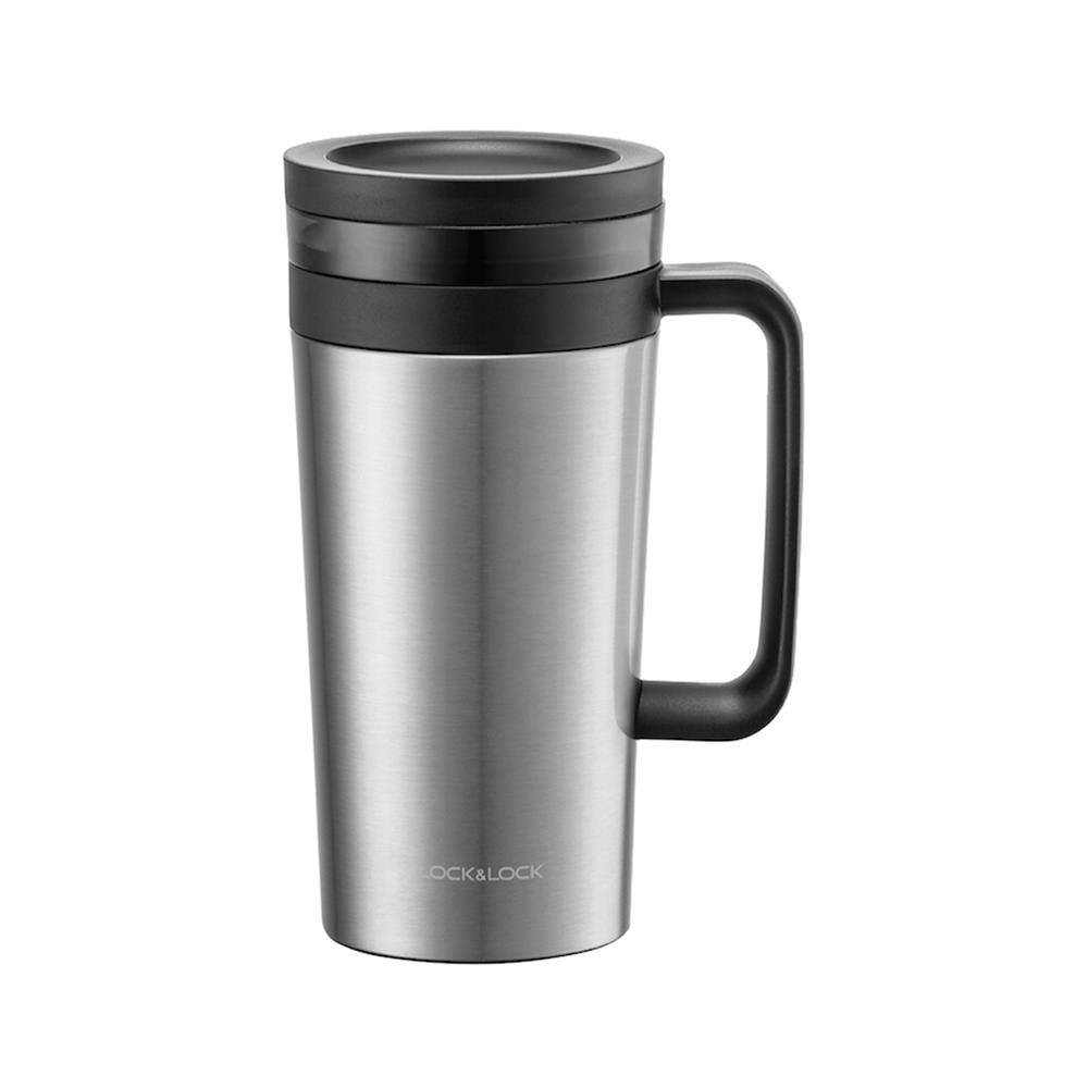 แก้วน้ำสุญญากาศพร้อมฝา LOCKNLOCK COFFEE FILTER MUG 580 มล. สีเงิน