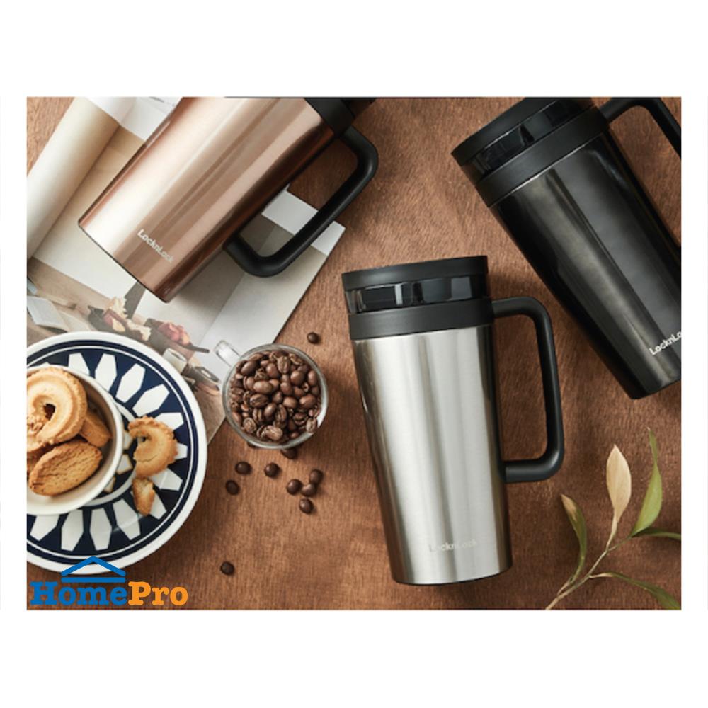 แก้วน้ำสุญญากาศพร้อมฝา LOCKNLOCK COFFEE FILTER MUG 580 มล. สีเงิน