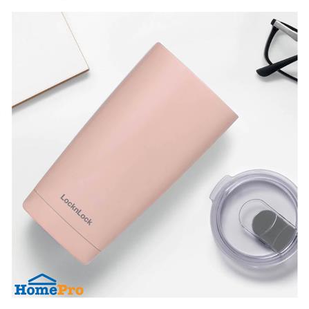 แก้วน้ำสุญญากาศ LOCKNLOCK EASYTABLE 500 มล. สีชมพู_2