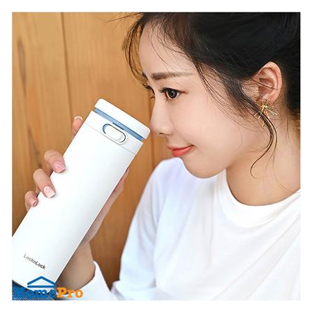 กระติกสุญญากาศ LOCKNLOCK ONETOUCH 430 มล. สีขาว_4