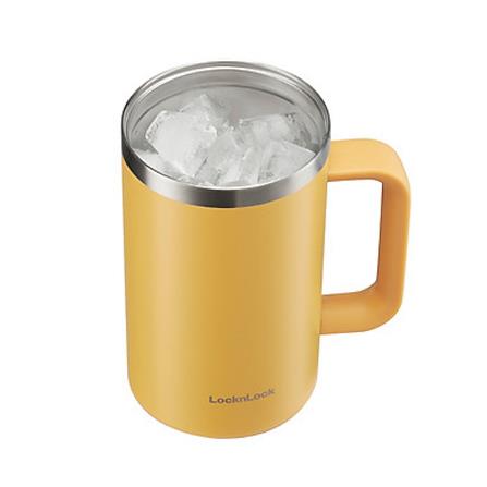 แก้วน้ำสุญญากาศ LOCKNLOCK FLAT TABLE MUG 0.73 ลิตร สีเหลือง_1