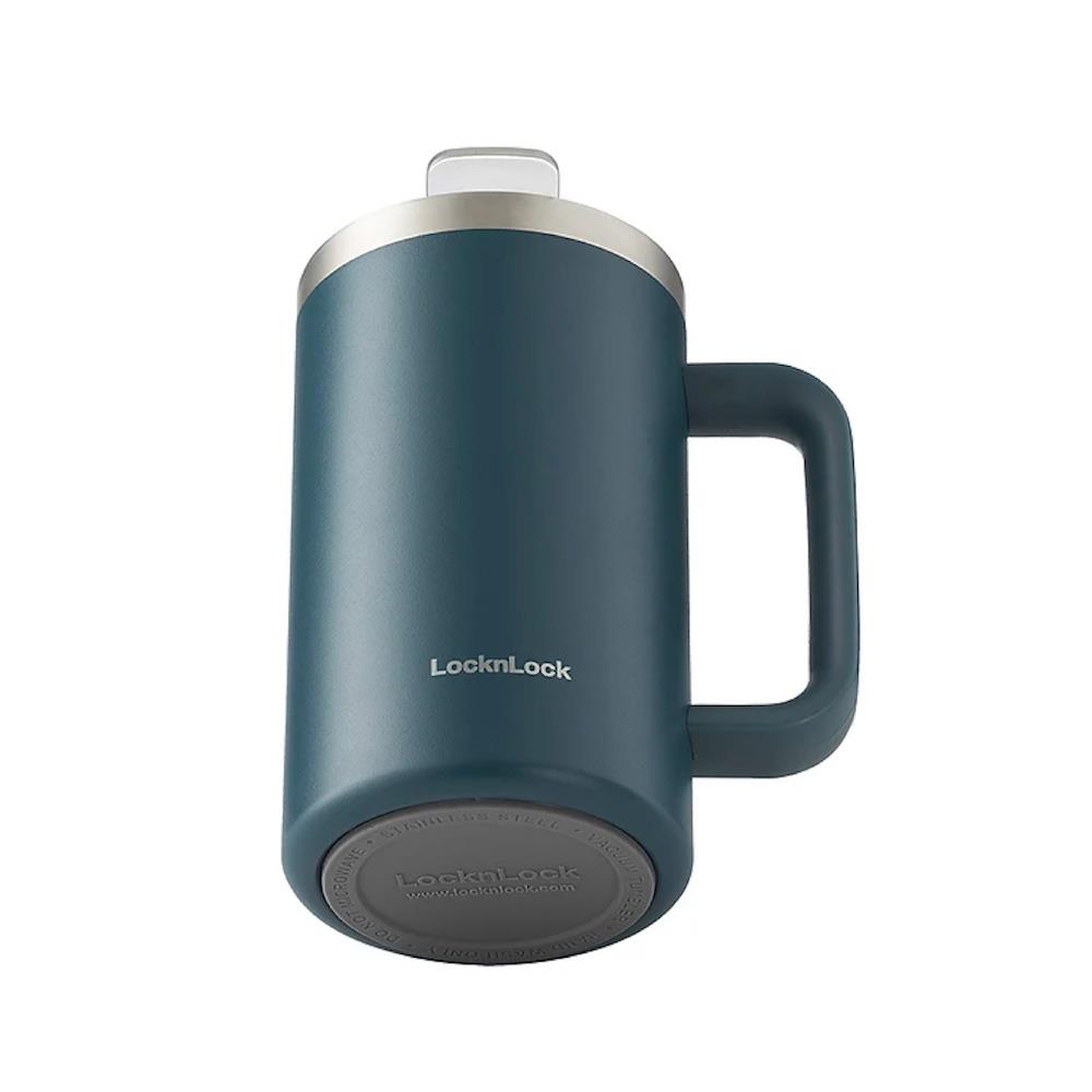 แก้วน้ำสุญญากาศ LOCKNLOCK FLAT TABLE MUG 0.73 ลิตร สีเขียว