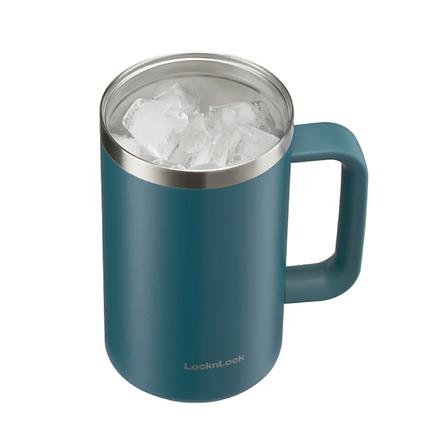 แก้วน้ำสุญญากาศ LOCKNLOCK FLAT TABLE MUG 0.73 ลิตร สีเขียว_1