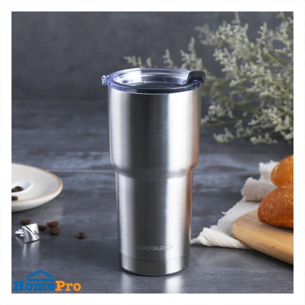 แก้วน้ำสุญญากาศ LOCKNLOCK 470 มล. สีเงิน