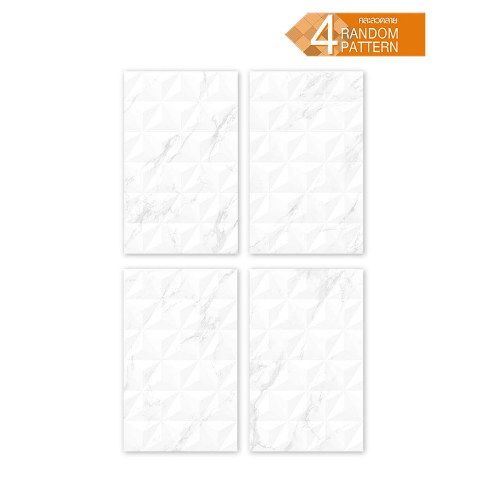 กระเบื้องผนัง 10x16 นิ้ว DURAGRES คอนนอลลี่ ไวท์ A 1 ตร.ม.