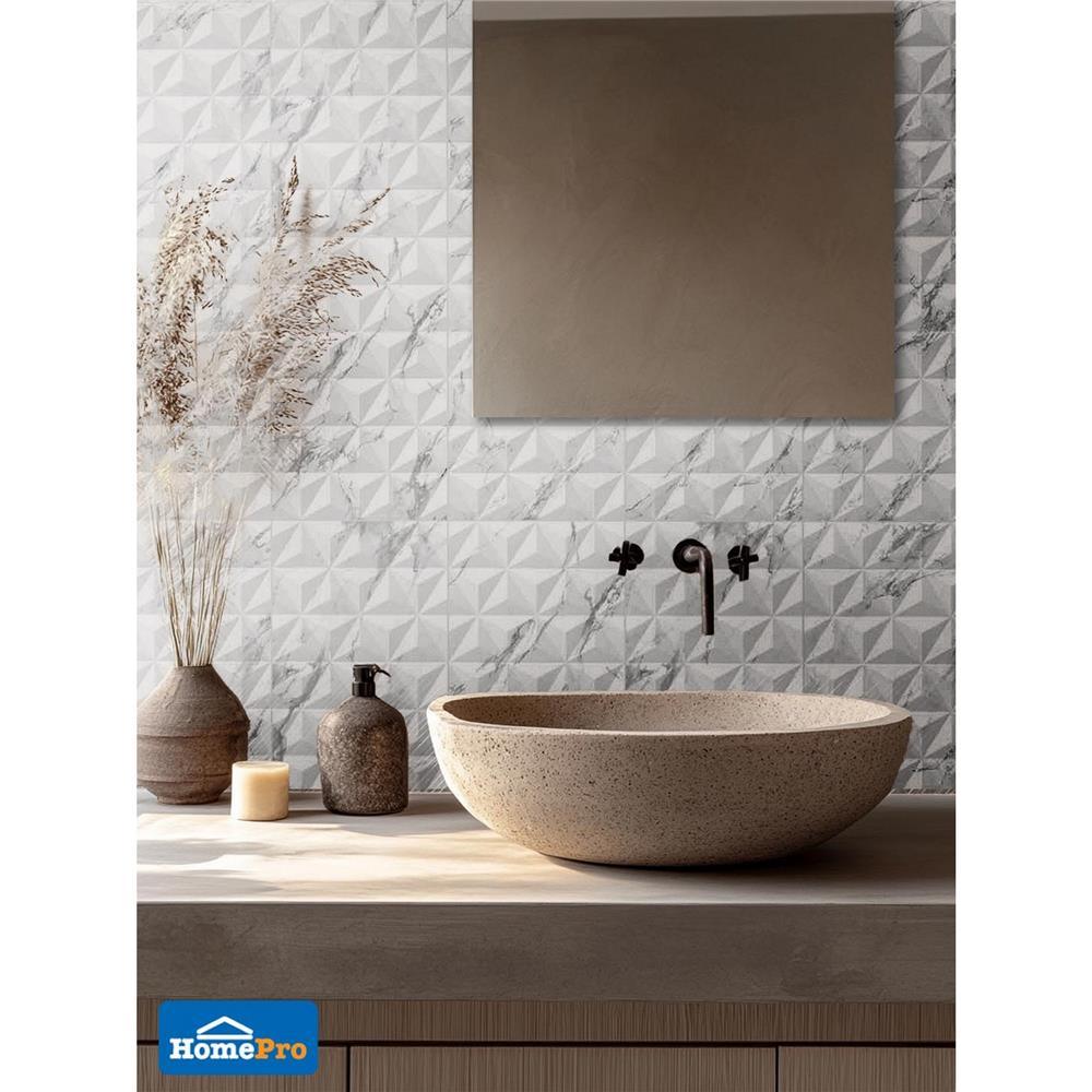 กระเบื้องผนัง 10x16 นิ้ว DURAGRES คอนนอลลี่ ไวท์ A 1 ตร.ม.