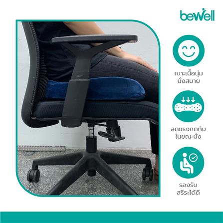 เบาะรองนั่ง BEWELL HT002-BL 18X14 นิ้ว สีน้ำเงิน_3