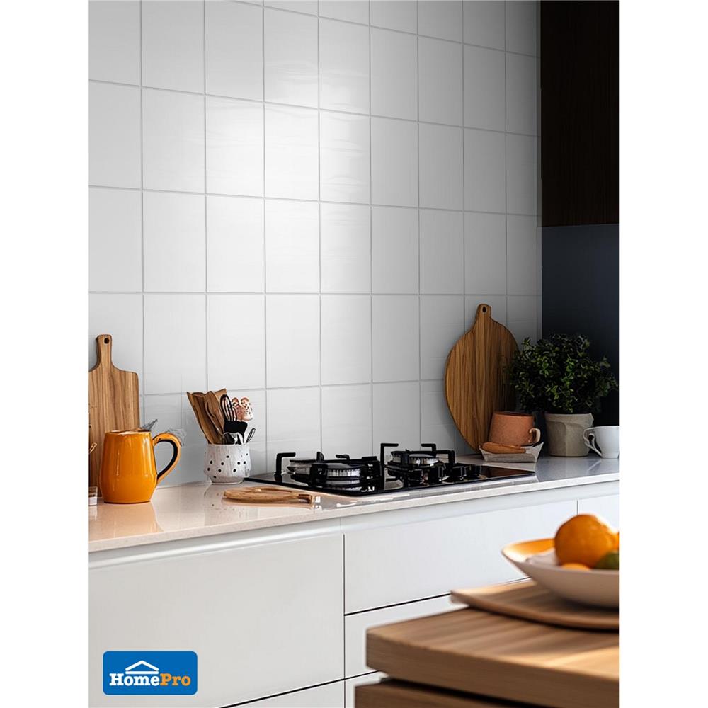 กระเบื้องผนัง 8x12 นิ้ว COTTO ลูน่า กลอส ไวท์ PM 1 ตร.ม.