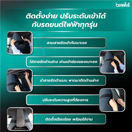 หมอนรองคอ BEWELL GEN3 HC-007-BK 11X15 นิ้ว สีดำ_5