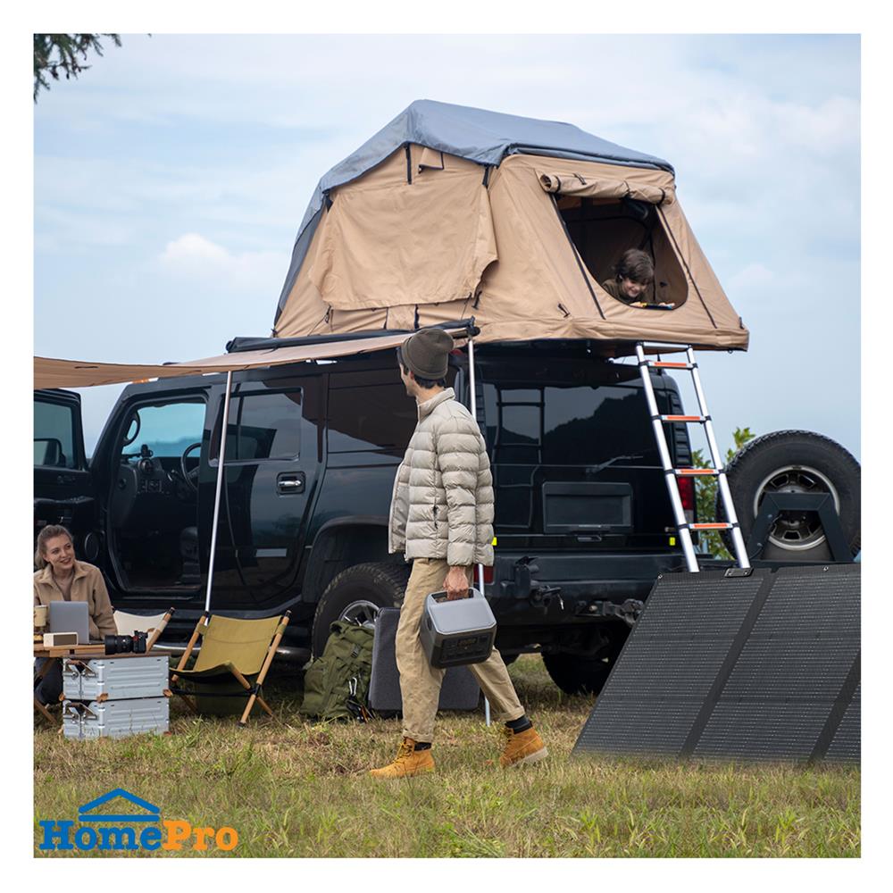 แผงโซลาร์เซลล์ แบบพกพา ECOFLOW 160 วัตต์ สีดำ