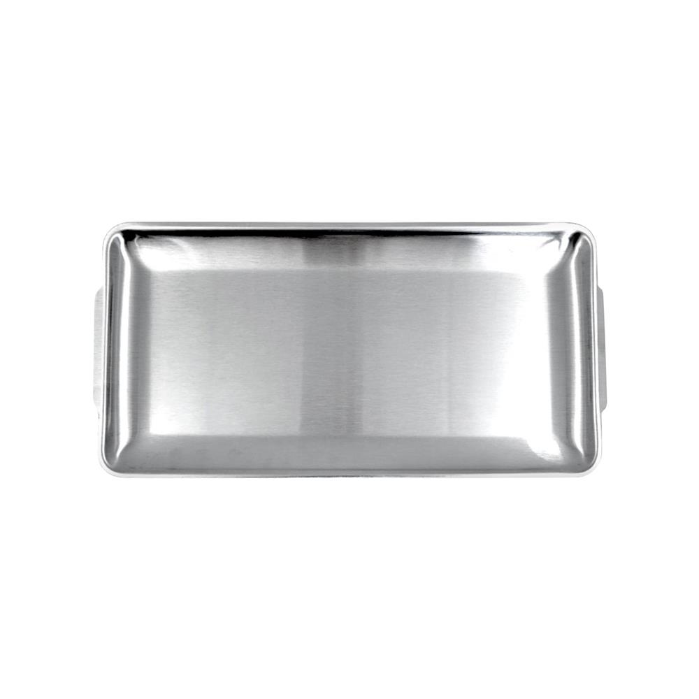 จานสเตนเลสเหลี่ยม 8 นิ้ว FOFO KOREA สีเงิน