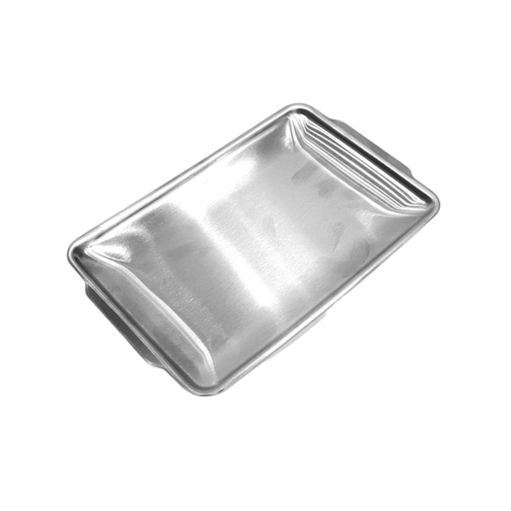 จานสเตนเลสเหลี่ยม 6 นิ้ว FOFO KOREA สีเงิน