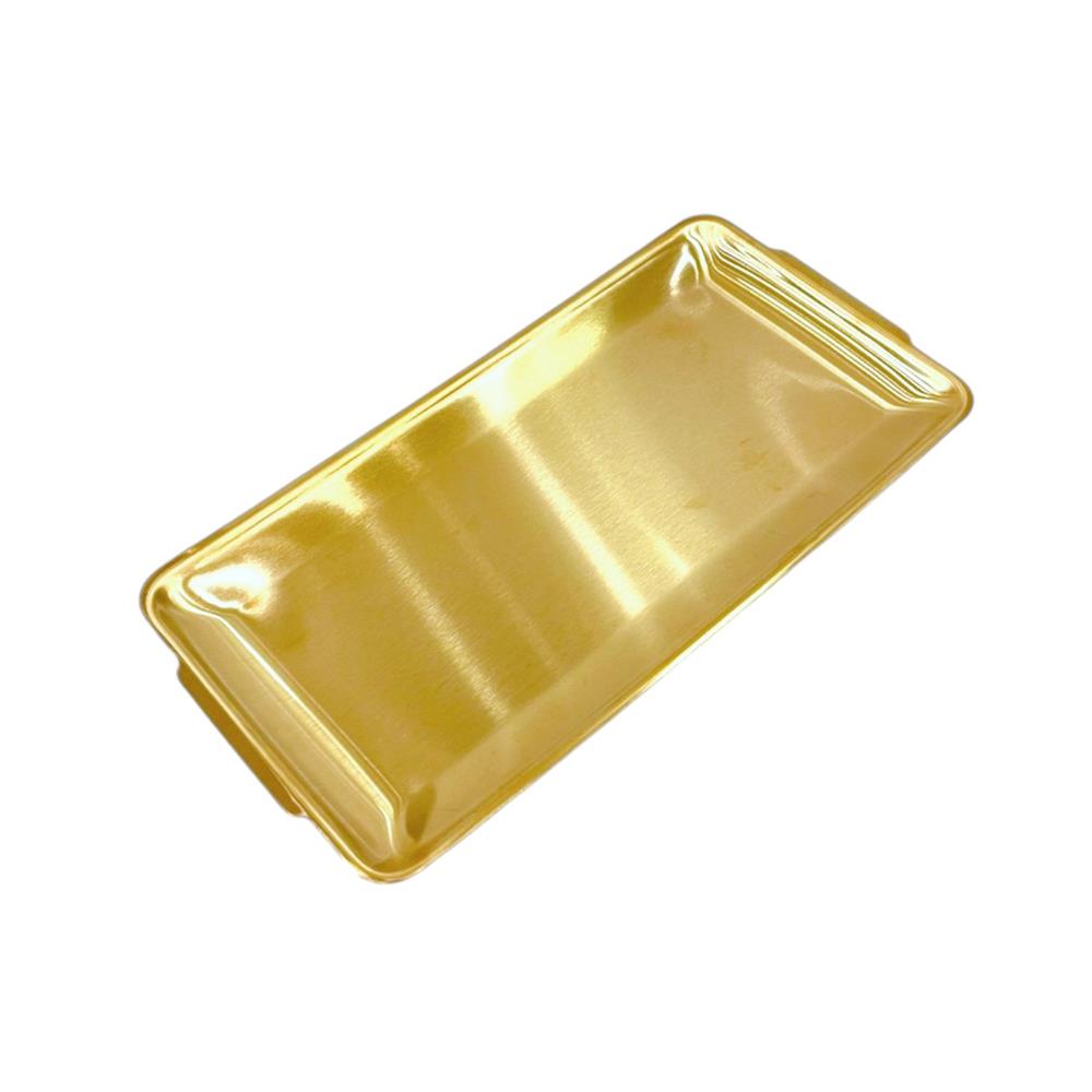 จานสเตนเลสเหลี่ยม 8 นิ้ว FOFO KOREA สีทอง