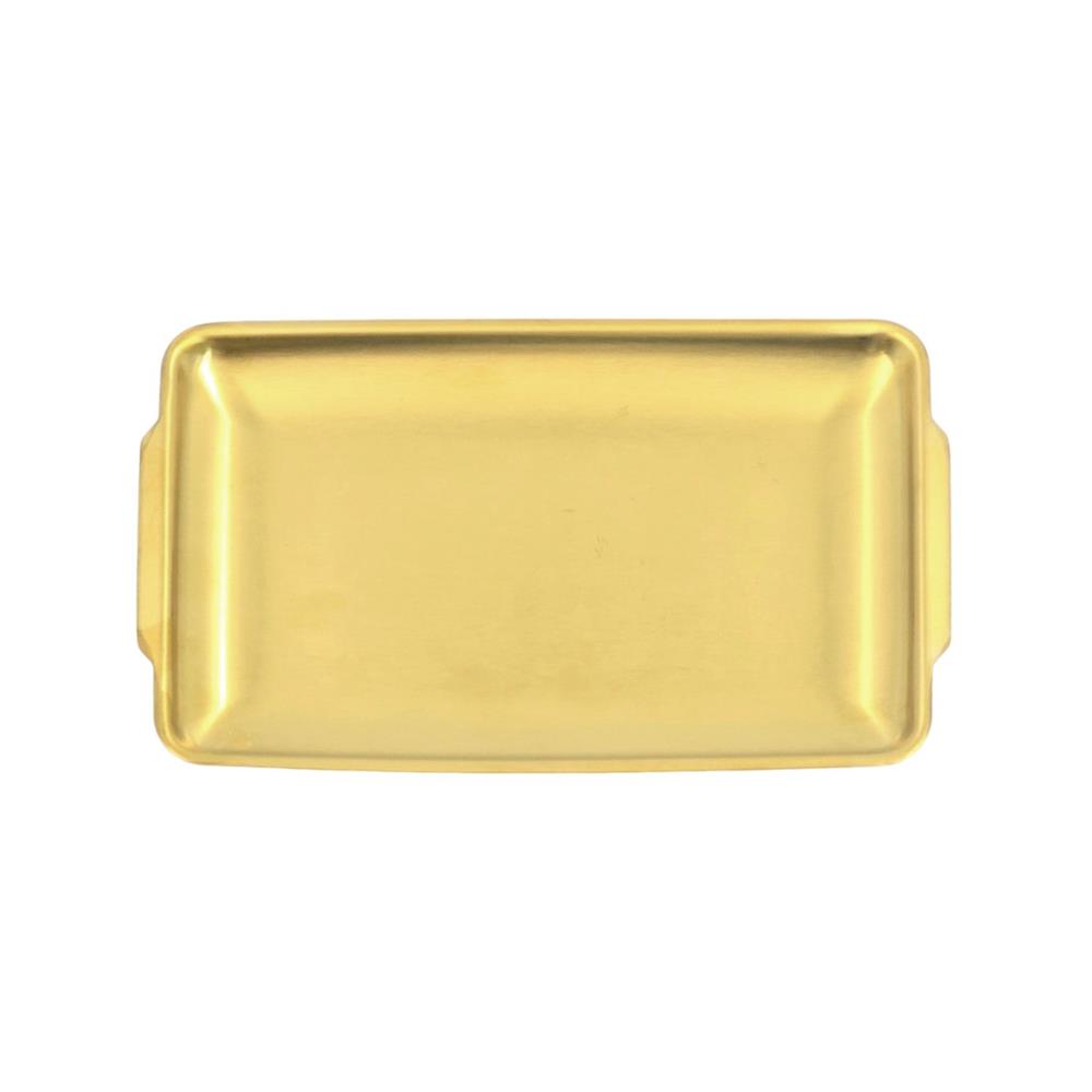 จานสเตนเลสเหลี่ยม 8 นิ้ว FOFO KOREA สีทอง