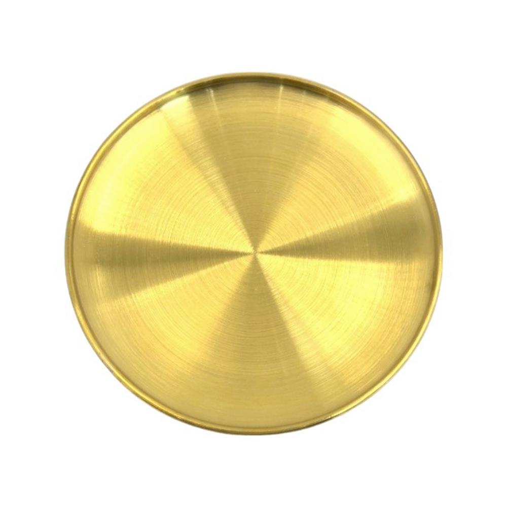 จานสเตนเลสตื้น 8 นิ้ว FOFO KOREA สีทอง