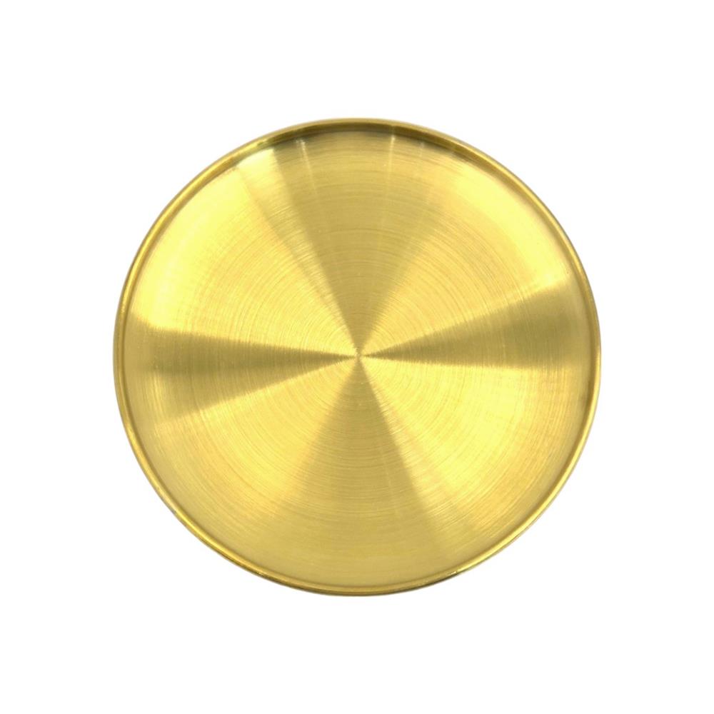 จานสเตนเลสตื้น 9 นิ้ว FOFO KOREA สีทอง