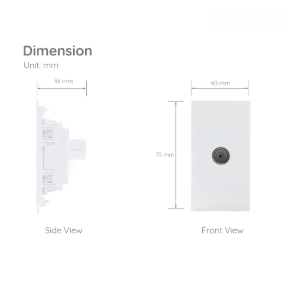 เต้ารับโทรทัศน์ SIMON SIM52S-15S-WH สีขาว