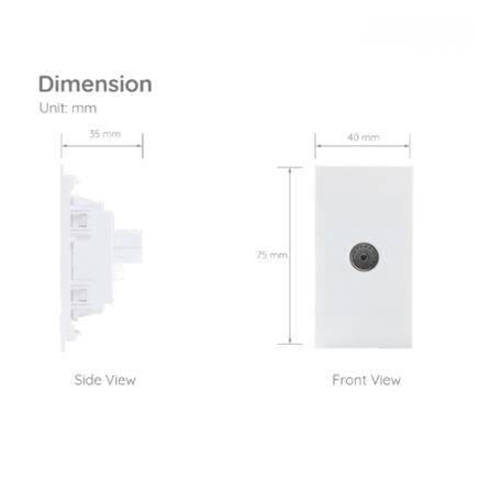 เต้ารับโทรทัศน์ SIMON SIM52S-15S-WH สีขาว_2