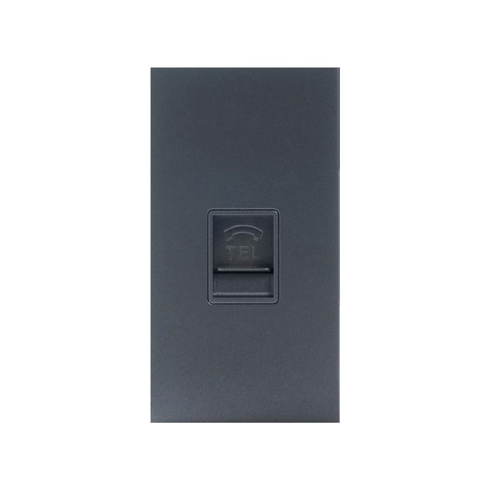 เต้ารับโทรศัพท์ SIZE S SIMON SIM52S-17S-GR7 สีเทา