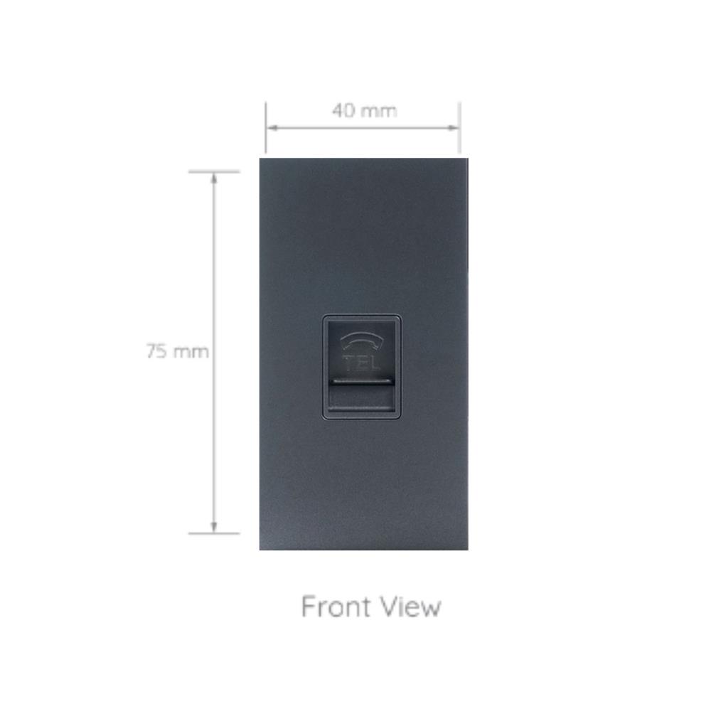 เต้ารับโทรศัพท์ SIZE S SIMON SIM52S-17S-GR7 สีเทา