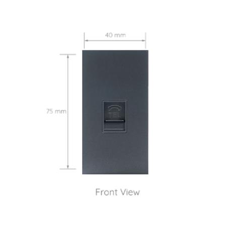 เต้ารับโทรศัพท์ SIZE S SIMON SIM52S-17S-GR7 สีเทา_2