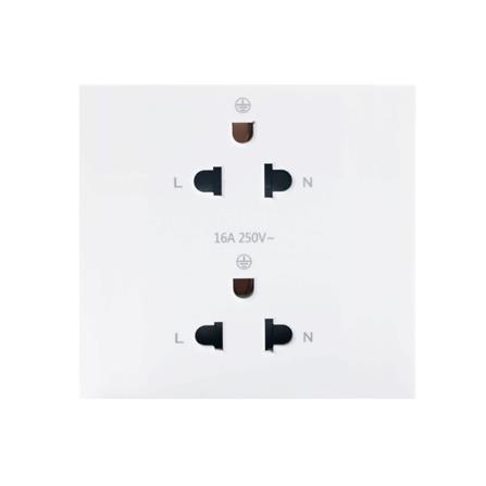 เต้ารับคู่ 3 ขา 2 ช่อง SIMON SIM52S-102L-WH สีขาว_0