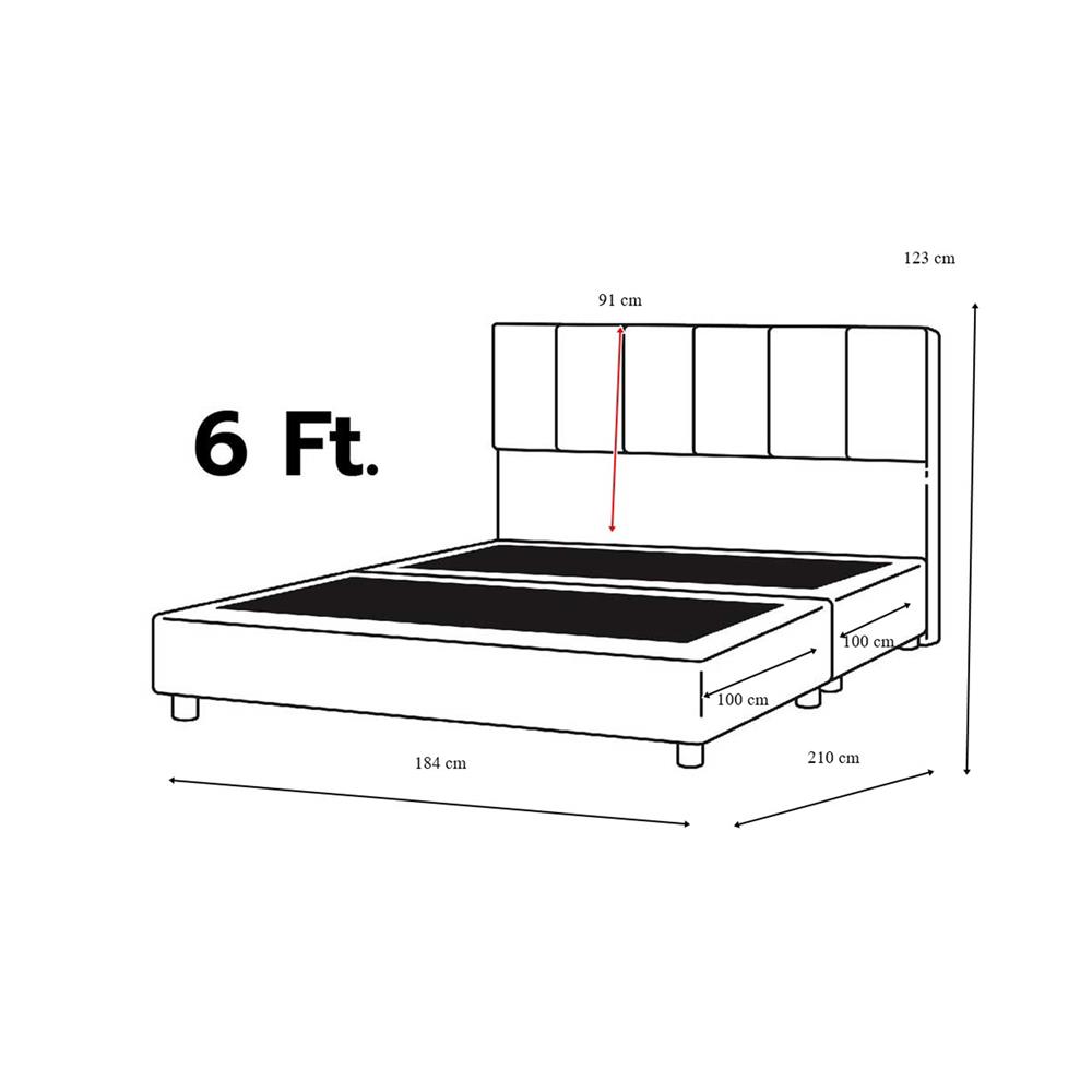 ฐานรองหัวเตียง 6 ฟุต AS FURNITURE VIOLET PVC สี BLACK