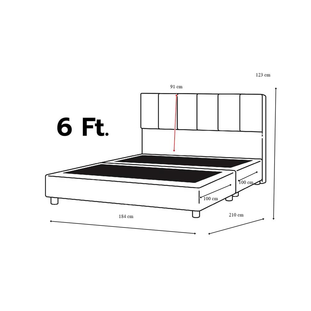 ฐานรองหัวเตียง 6 ฟุต AS FURNITURE VIOLET สี BROWN